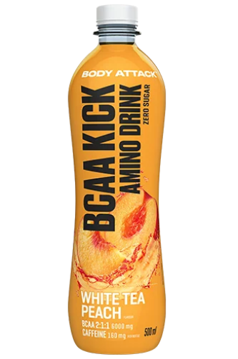 Obrázek BCAA KICK Bílý čaj broskev - 500ml Body Attack