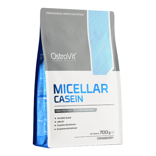 Obrázek OstroVit Micelární kasein 700g - Jahoda
