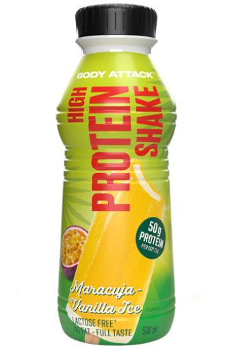 Obrázek Vysokoproteinový shake 500 ml, Maracuja a vanilková zmrzlina – Body Attack