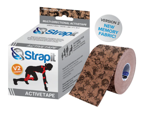 Obrázek ACTIVETAPE 7,5CM x 5M - BÉŽOVÁ/ČERNÁ