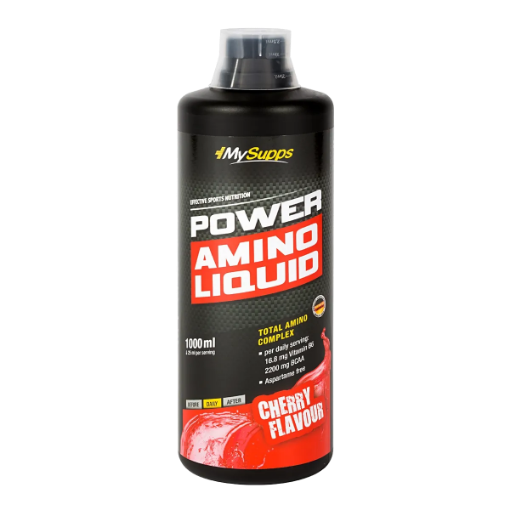 Obrázek My Supps Power Amino Tekutý - 1L Třešeň - Body Attack