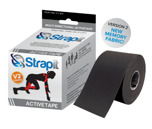 Obrázek ACTIVETAPE 7,5CM x 5M – ČERNÁ PRUHOVANÁ