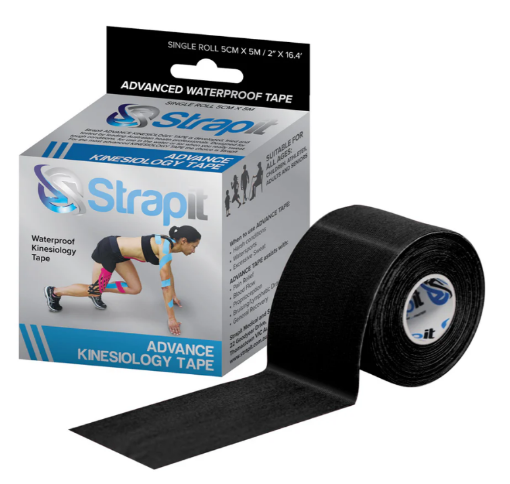 Obrázek Kineziologická páska Advance 5cm x 5m Černá – Strapit
