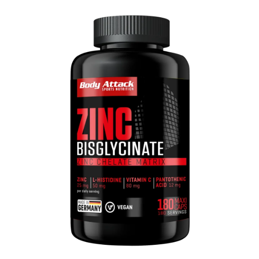 Obrázek Zinc Bisglycinate  (180 Kapslí) Body Attack