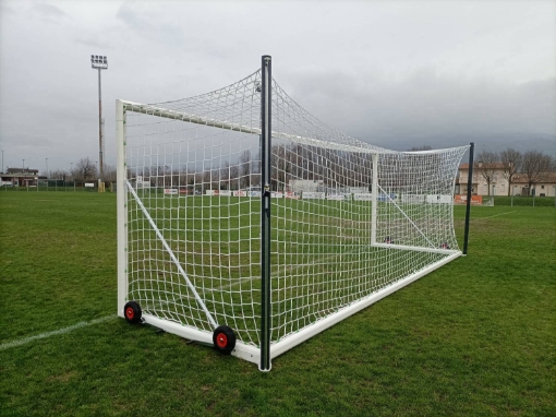 Obrázek Poarta fotbal aluminiu 7.32x2.44 m cu sistem de tensionare si transport