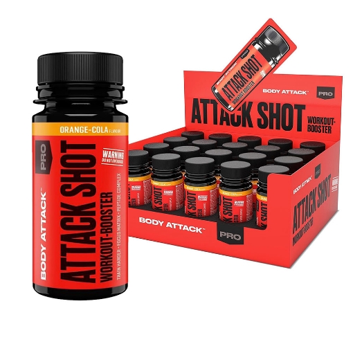 Obrázek ATTACK SHOTS 20 x 60ml - Pomeranč/Kola