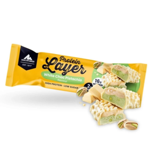 Obrázek Proteinová tyčinka Layer 50 g – Bílá čokoláda & pistácie
