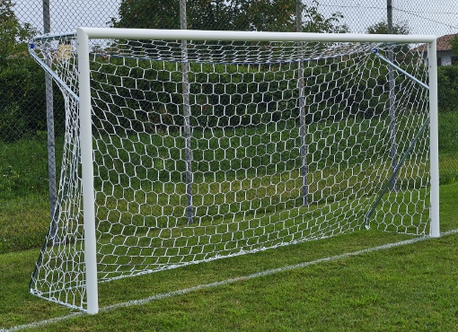 Obrázek Přenosná hliníková fotbalová branka 4 × 2 m — Ø80 mm včetně sítě — VI 6028
