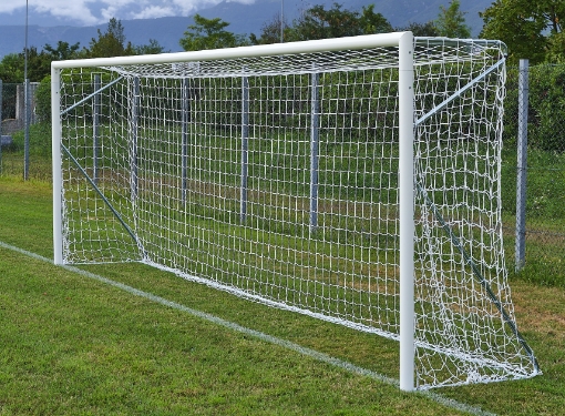 Obrázek Přenosná hliníková fotbalová branka 6 × 2 m — Ø80 mm včetně sítě — VI 6033
